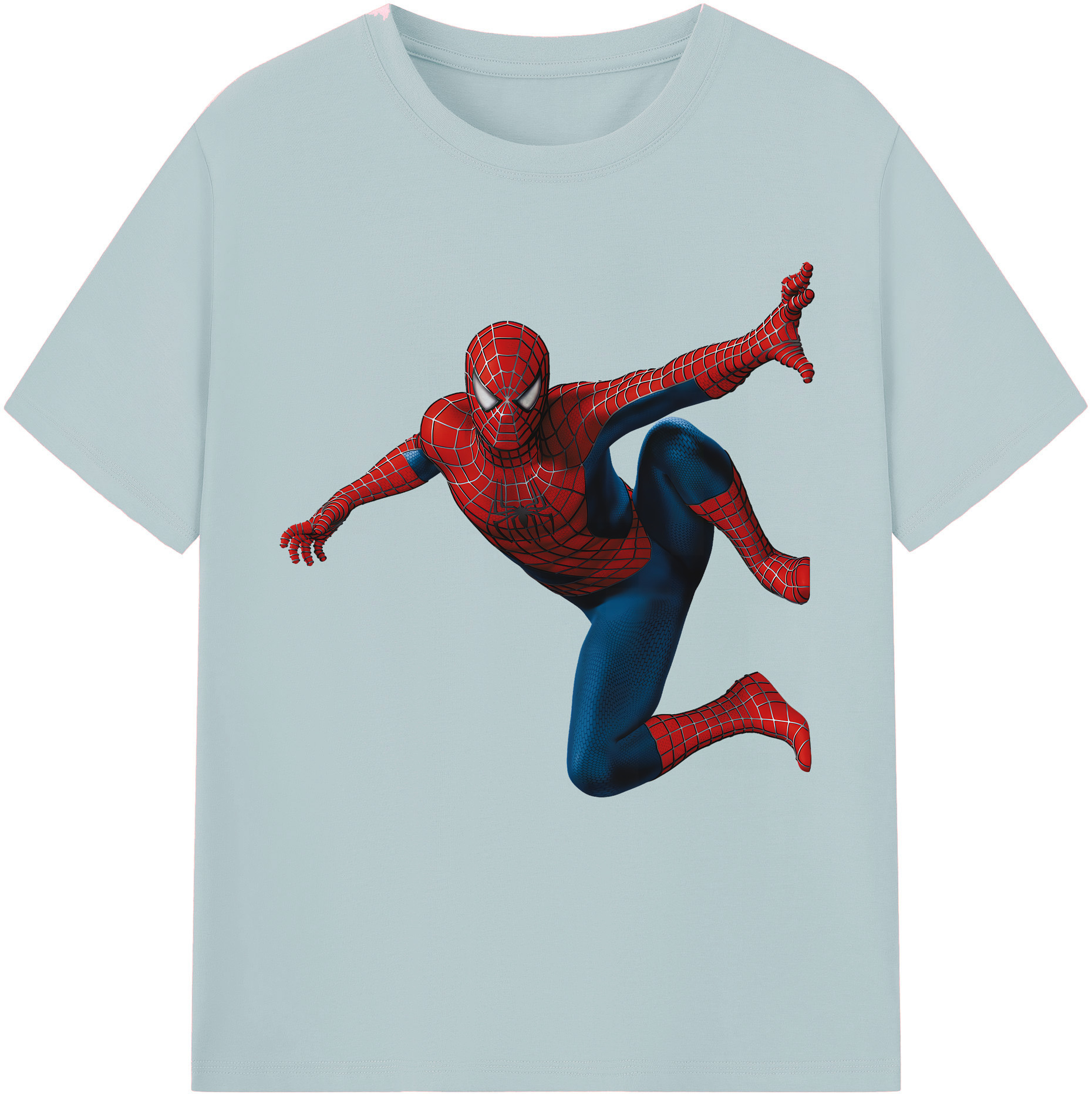 （画像用） Spider Man スパイダーマン 綿100％半袖Tシャツ（フロントプリント）